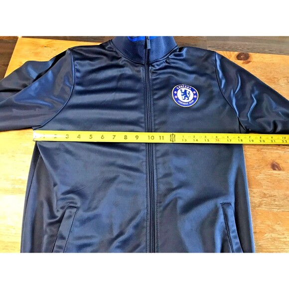 Chelsea FC Warmup Track Jacket Size S Small Full Zipper Football Soccer Stained - Picture 12 of 13